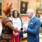 DJ Cuppy meet with King Charles at the Buckingham Palace in London.
