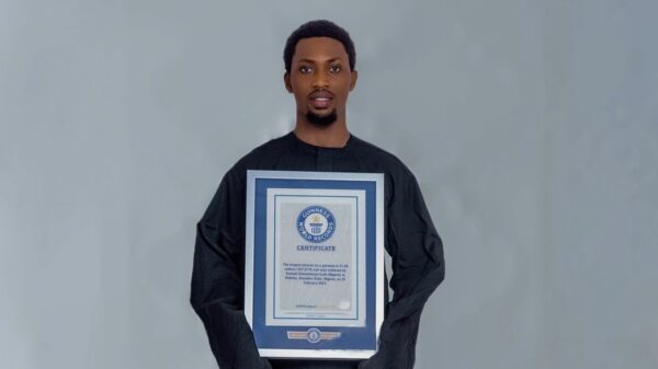 Samuel Chinecherem Ezeh breaks Guinness World Record