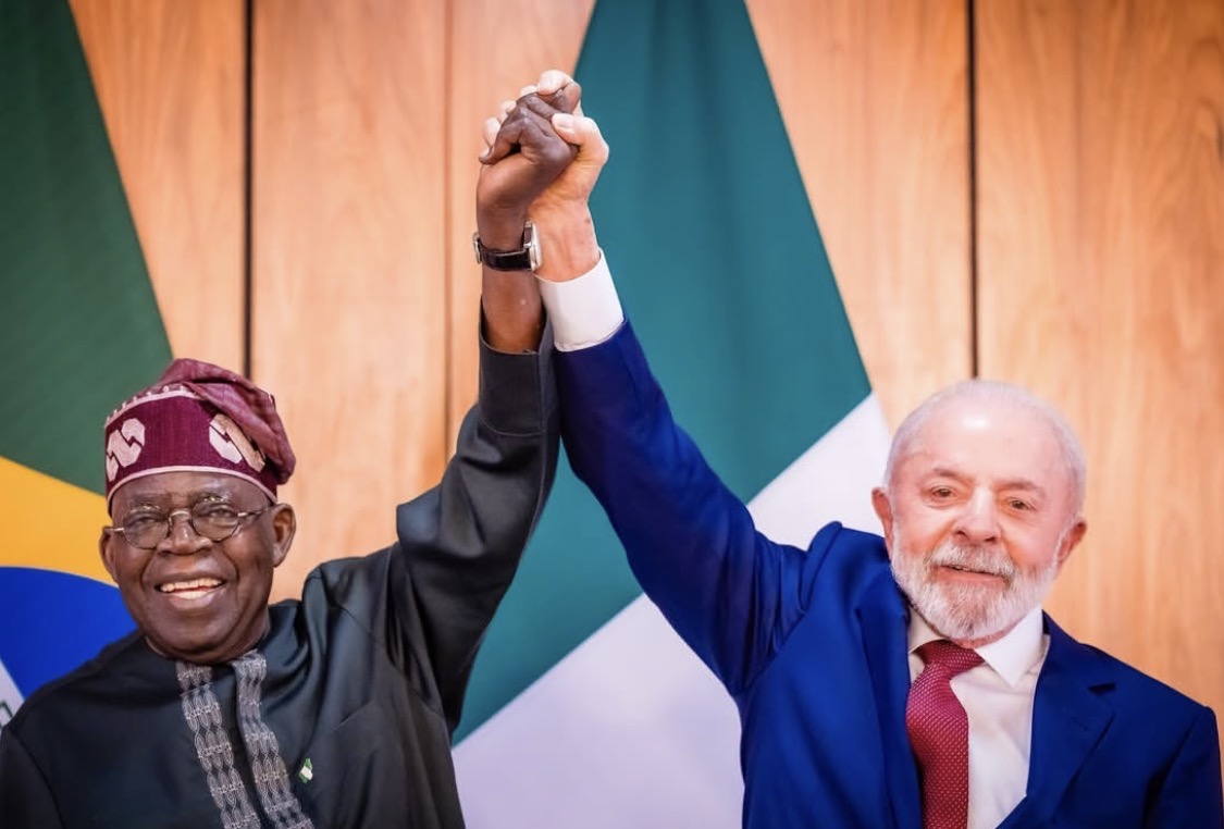 Nigerian President Bola Tinubu and Brazilaian President Luiz Inácio Lula da Silva