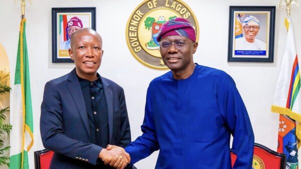 Julius Malema and Babajide Sanwo-Olu