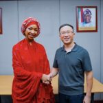 Nigeria's Minister for Art, Culture, Tourism, and the Creative Economy, Hannatu Musawa, with iCode officers