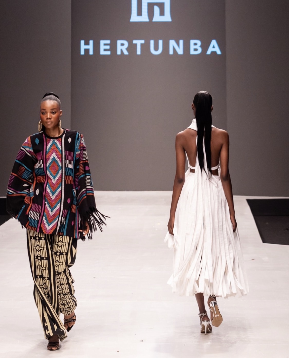 Models for Hertunba at the 2025 Lagos Fashion Week in Lagos, Nigeria