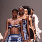 Models for Hertunba at the 2025 Lagos Fashion Week in Lagos, Nigeria