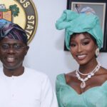 Damilola Bolarinde with Lagos Governor during E1 World Championship in Nigeria.