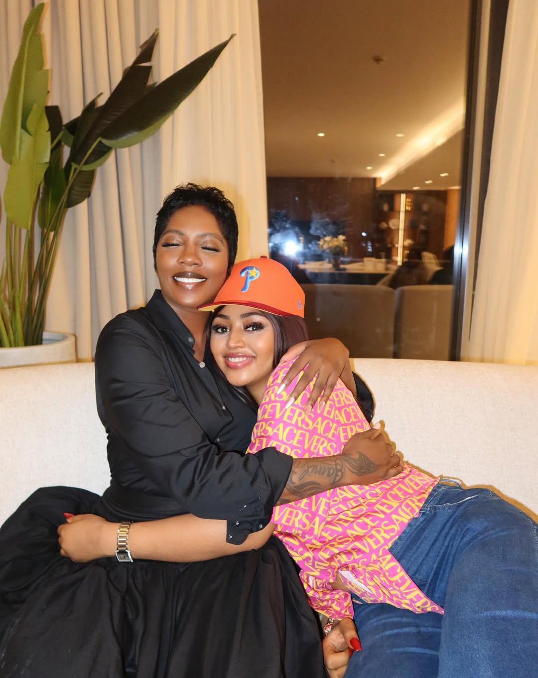 Tiwa Savage and Regina Daniels