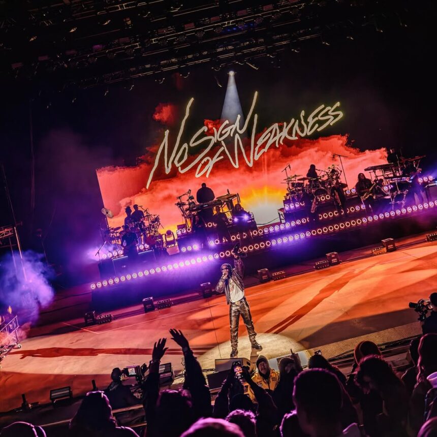 Burna Boy at the Red Rocks Amphitheatre in Colorado, US