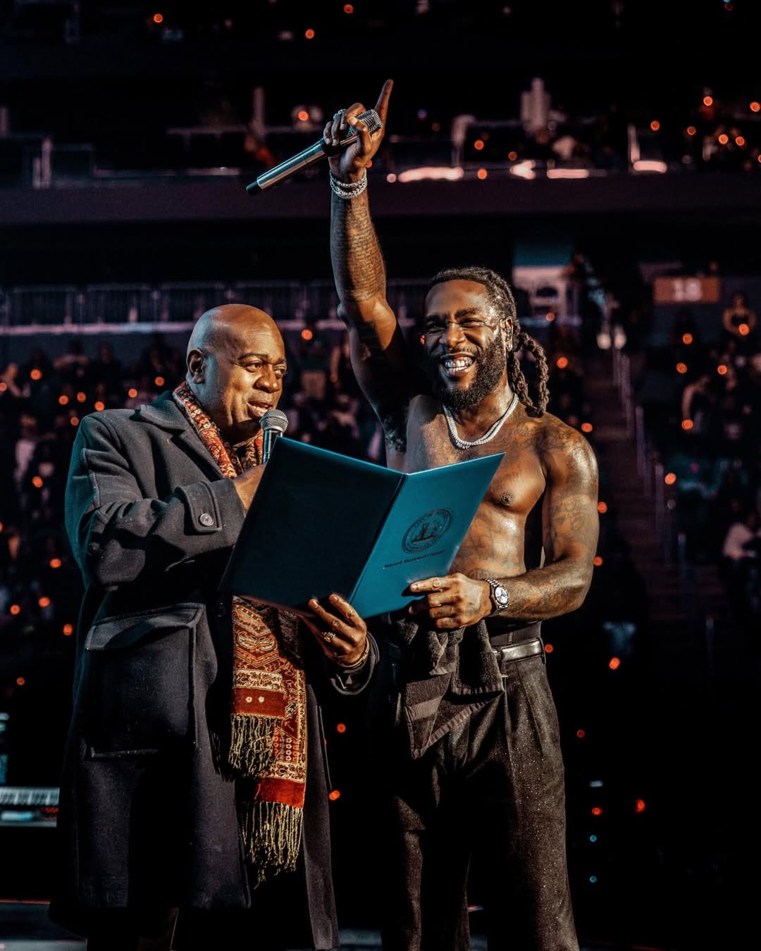 Burna Boy honoured by two U.S. cities after sold-out concert in New Jersey