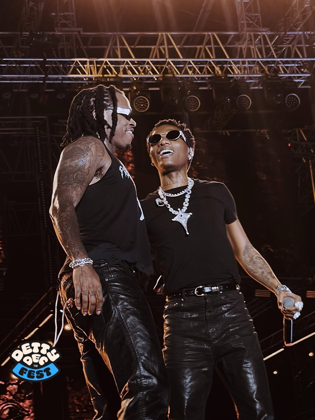 Gunna and Wizkid at the 2025 Detty December Festival in Nigeria