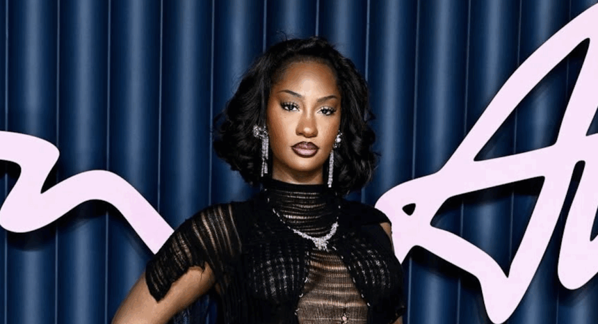 Tems wears a custom design by Givenchy at the 2025 Fashion Awards