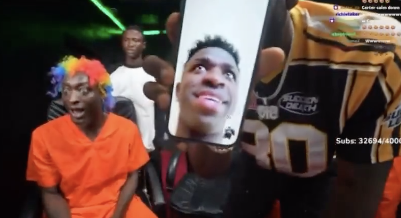 Victor Boniface surprises streamer Carter Efe with Real Madrid superstar Vinicius Jr video call