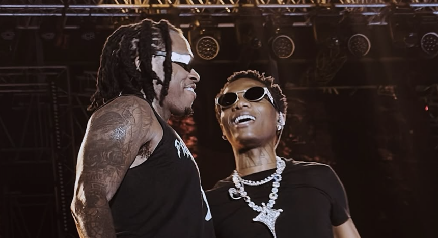Gunna and Wizkid at the 2025 Detty December Festival in Nigeria