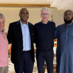 Bukola Saraki caught up with Arsenal legends David Dein and Arsène Wenger in Morocco