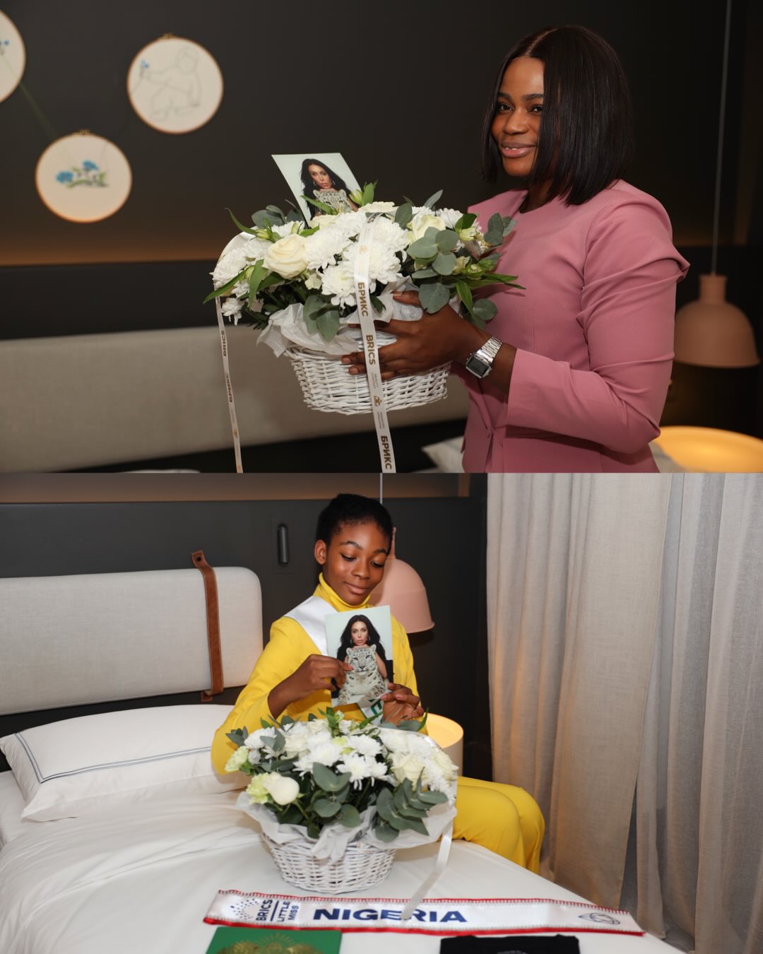 Miss BRICS Blessing Ihuaenyi and Little Miss BRICS Isabel Dike