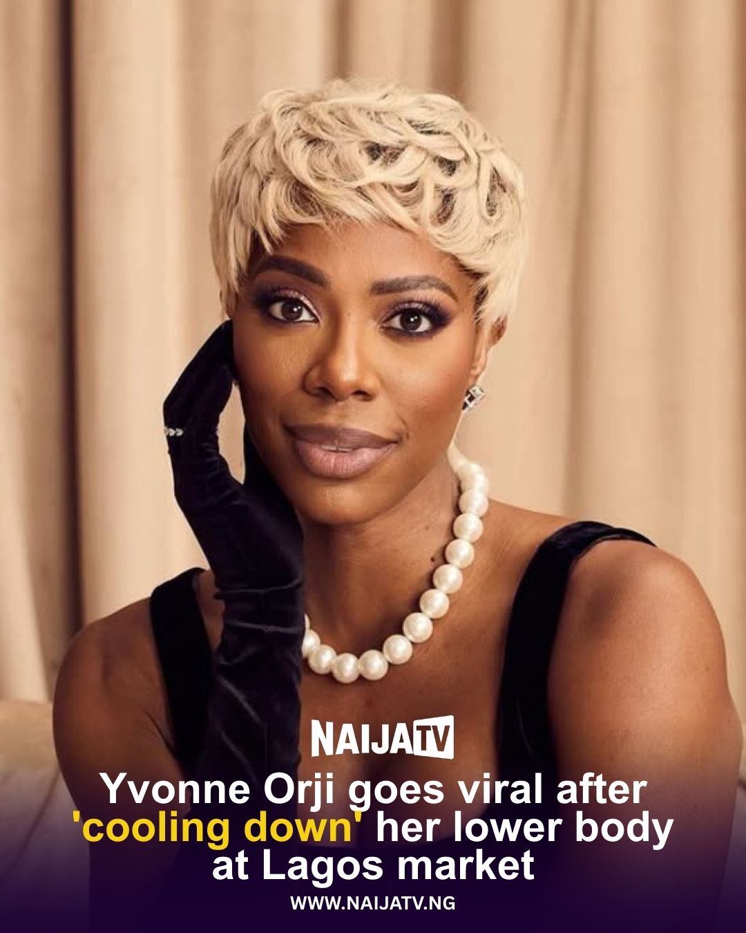 Yvonne Orji goes viral after 'cooling down' her lower body at Lagos market