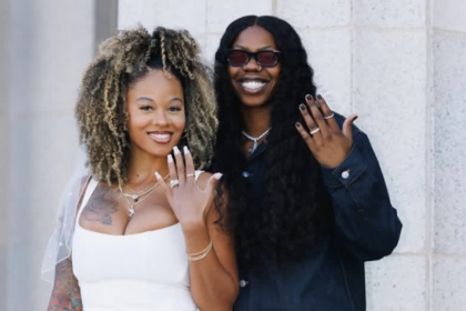 Arike Ogunbowale and Lala Ronay wed