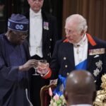 President Bola Tinubu and UK's King Charles during State Visit's dinner