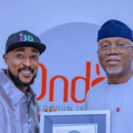 Guinness World Record holder Aiyenuro presents certificate to Ondo Governor