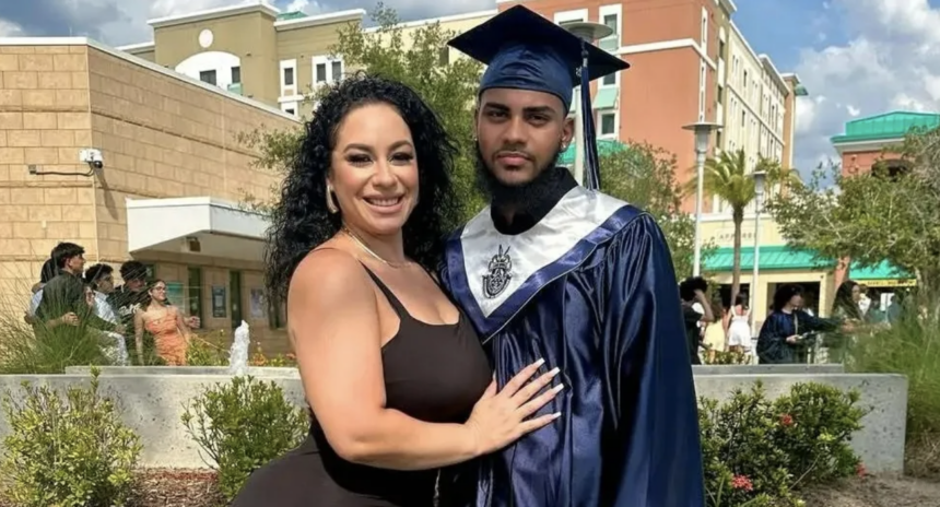 Mum's 'half naked' graduation dress sparks viral firestorm. Photo: Selene Castle Instagram/@iamselenecastle