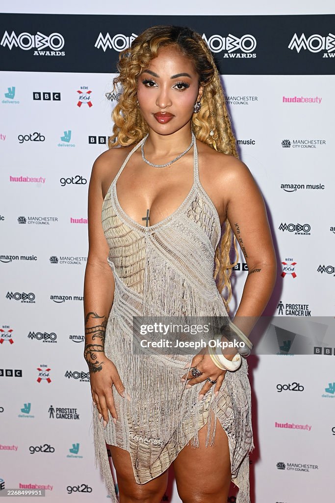 Shenseea attends the 2026 MOBO Awards at Co-op Live on March 26, 2026 in Manchester, England. (Photo by Joseph Okpako/WireImage)