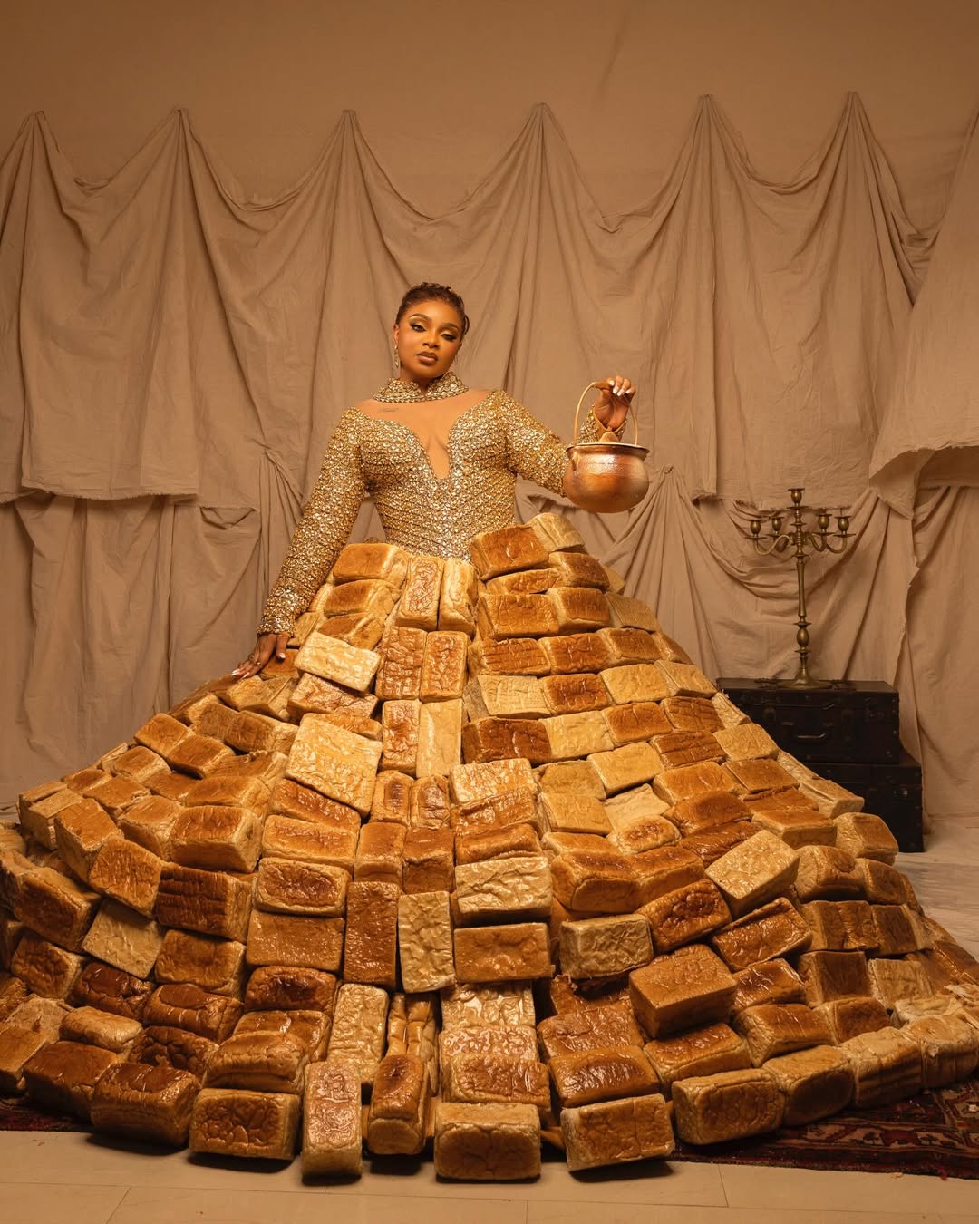 Queen Mercy Atang at the 2026 AMVCA red carpet in Lagos, Nigeria.