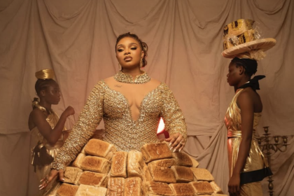 Queen Mercy Atang at the 2026 AMVCA red carpet in Lagos, Nigeria.
