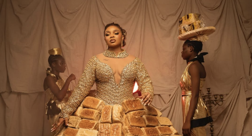 Queen Mercy Atang at the 2026 AMVCA red carpet in Lagos, Nigeria.